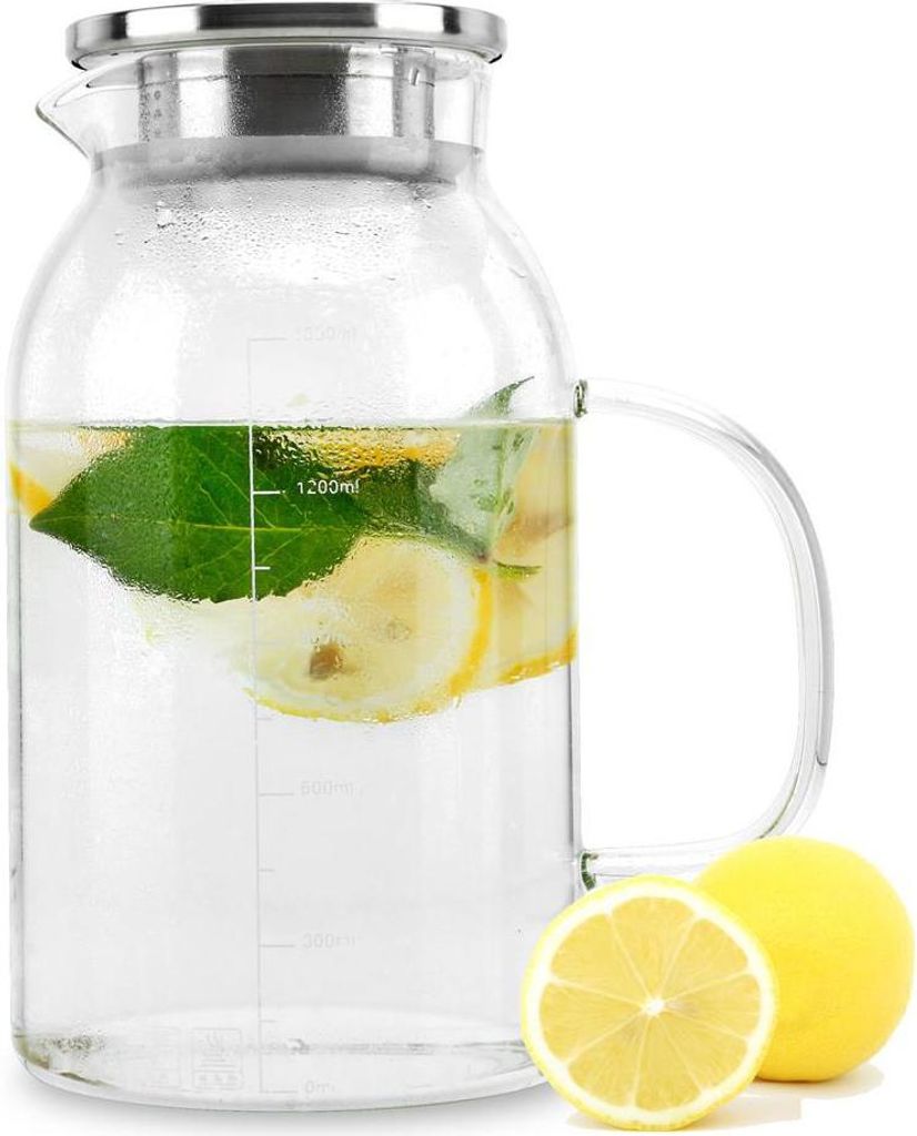 Intirilife Karaffe mit Filter in KLAR – 1,8l Krug aus Produktbild 