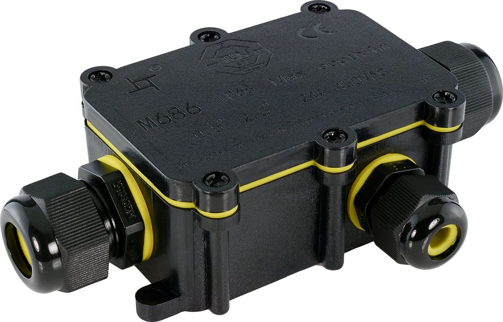 SSC-LUXon wCable Abzweigdose Klemmdose IP68 Wasserdicht - Verbindungsdose Dosenmuffe Verbindungsbox 5-polig für außen Erdkabel Ø5-12 mm