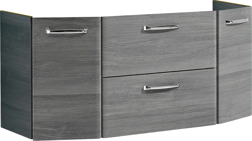 Meuble de rangement sous lavabo en graphite gris anthracite 111 cm