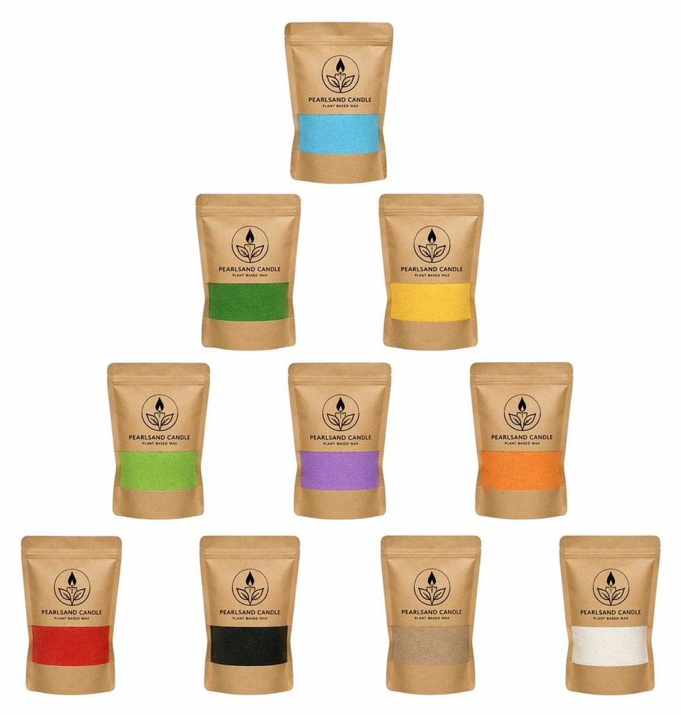 Kerzensand mit Docht 400 g pflanzlich DIY Kerzenwachs Produktbild 