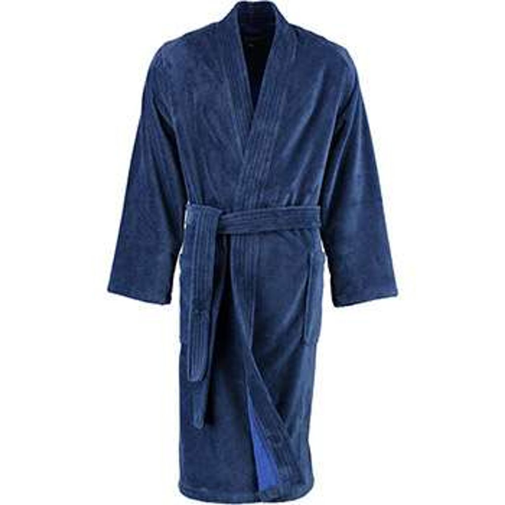 Cawö Home Herren Bademantel Kimono 800-11 nachtblau 50/52 M