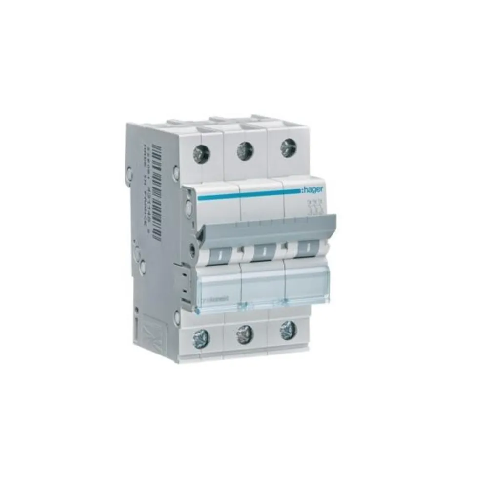 Disjoncteur Magnéto-Thermique Hager 3 Pôles 63A C-63A MCN363 6kA