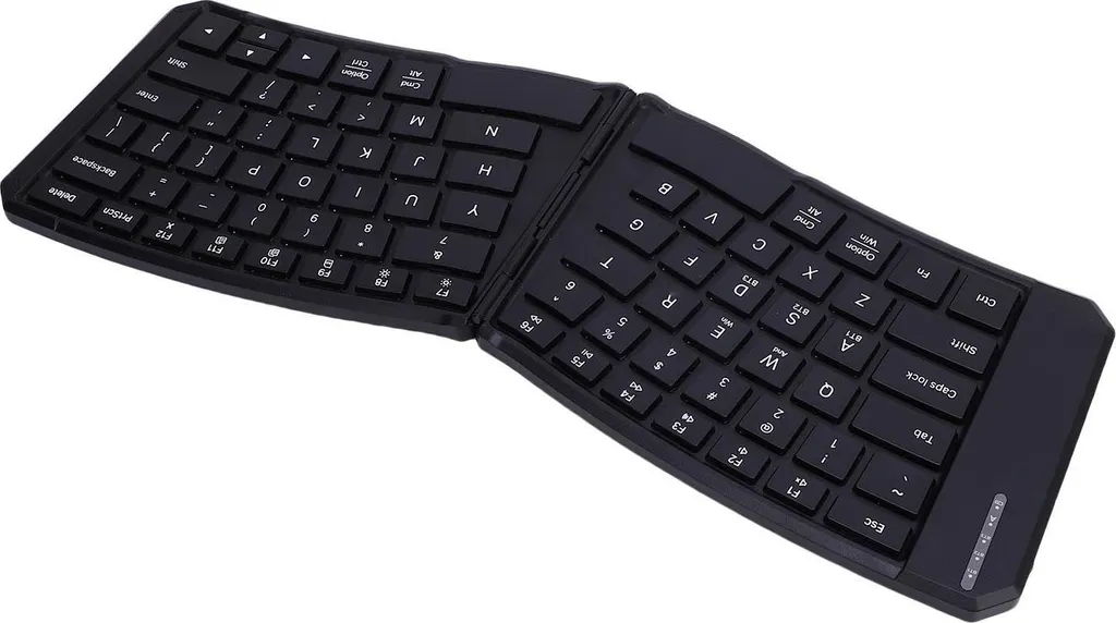 Clavier rechargeable Bluetooth pliable - Forme ergonomique en V pour iOS