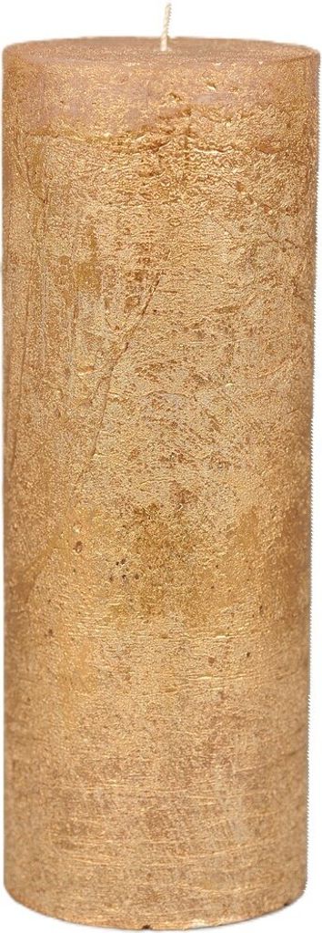Rasteli Luz Your Senses Stump Kerze Gold D 10 cm H 27 cm
