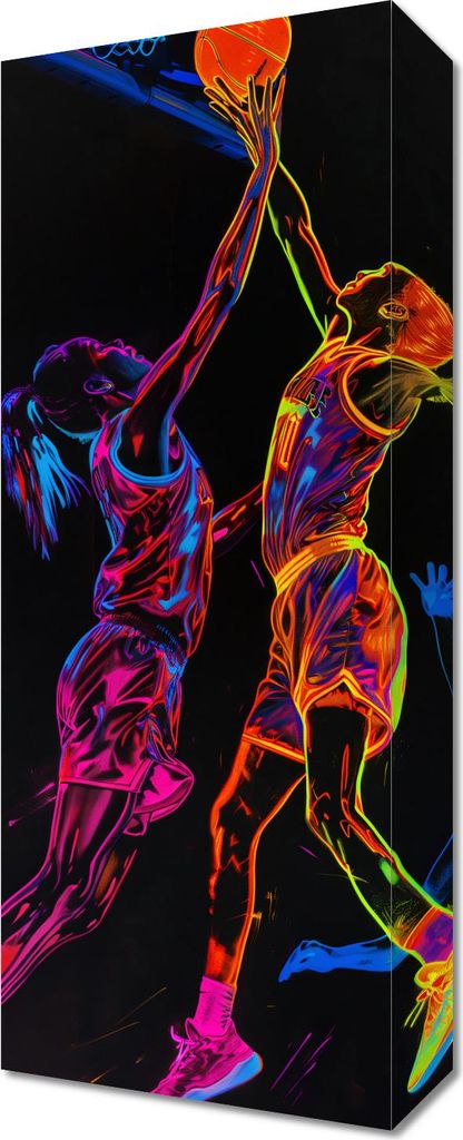 Bild 20x50cm Basketballspiel