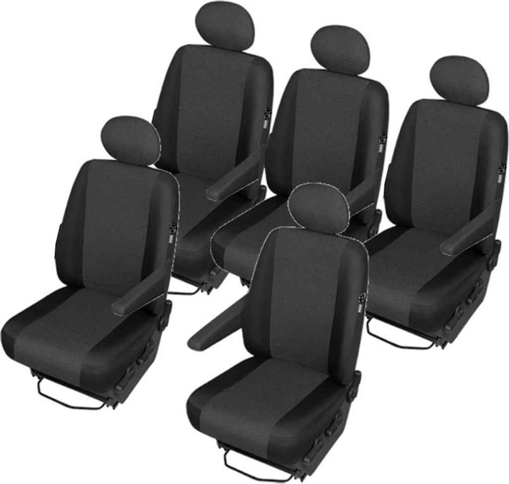 VW Bus T6 ab 2015 Sitzbezüge Sitzschoner 5 Sitzer erste und zweite Reihe 3 X 1