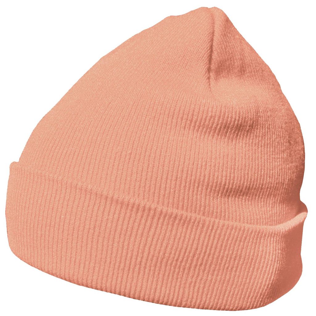 DonDon Wintermütze warm klassisches Design modern und weich - lachsfarben