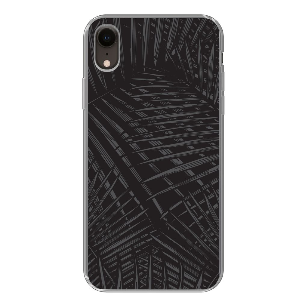 MuchoWow Handyhülle Schutzhülle Hülle für iPhone XR Modern - Pflanzen - Tropisch Silikon Softcase Handy Hülle - Schutzdeckel