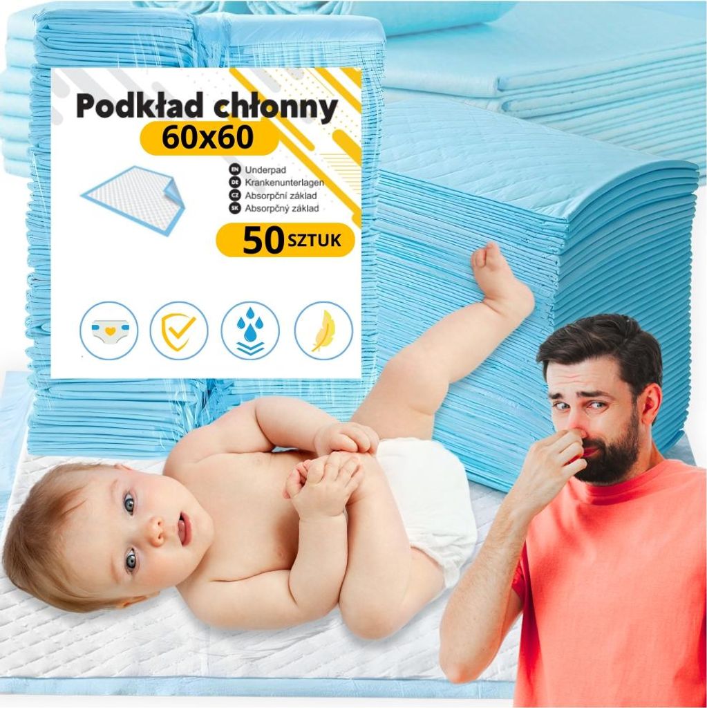 Absorpčné podložky do postele, vodotesné, ochranné Obrázok produktu 