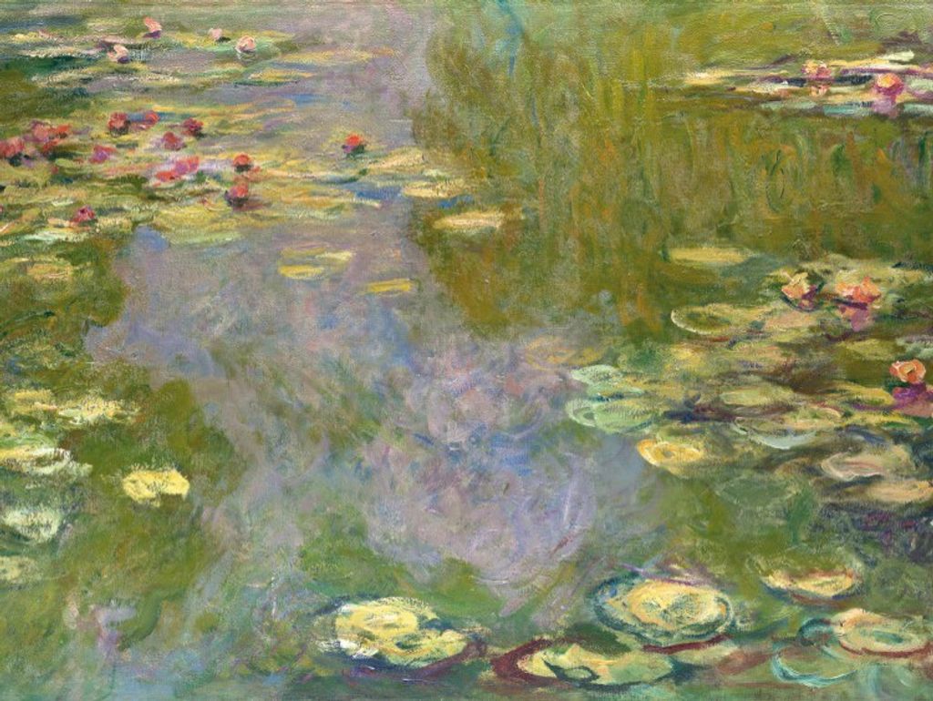 Claude Monet Bilder Leinwand-Bild Auf Keilrahmen | XXL-Wandbild Poster Kunstdruck Als Leinwandbild - Seerosen, 1919 (60 x 80 cm)