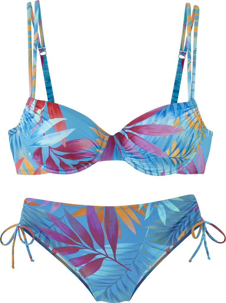 LASCANA Bügel-Bikini blau bedruckt Größe 40 Cup F