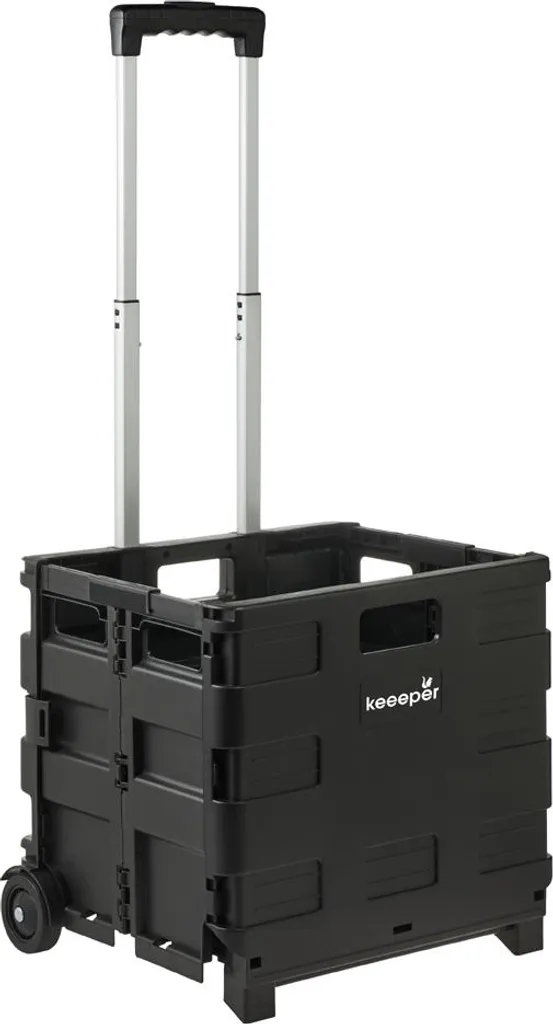 Diable Pliable Ultra Compact 65L Keeeper Olli Noir avec Bac Amovible