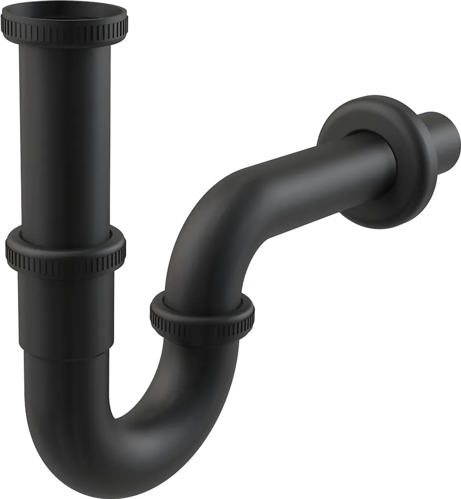 Sifone per Lavabo Nero Opaco DN32 Alcadrain - Montaggio Rapido 5/4"