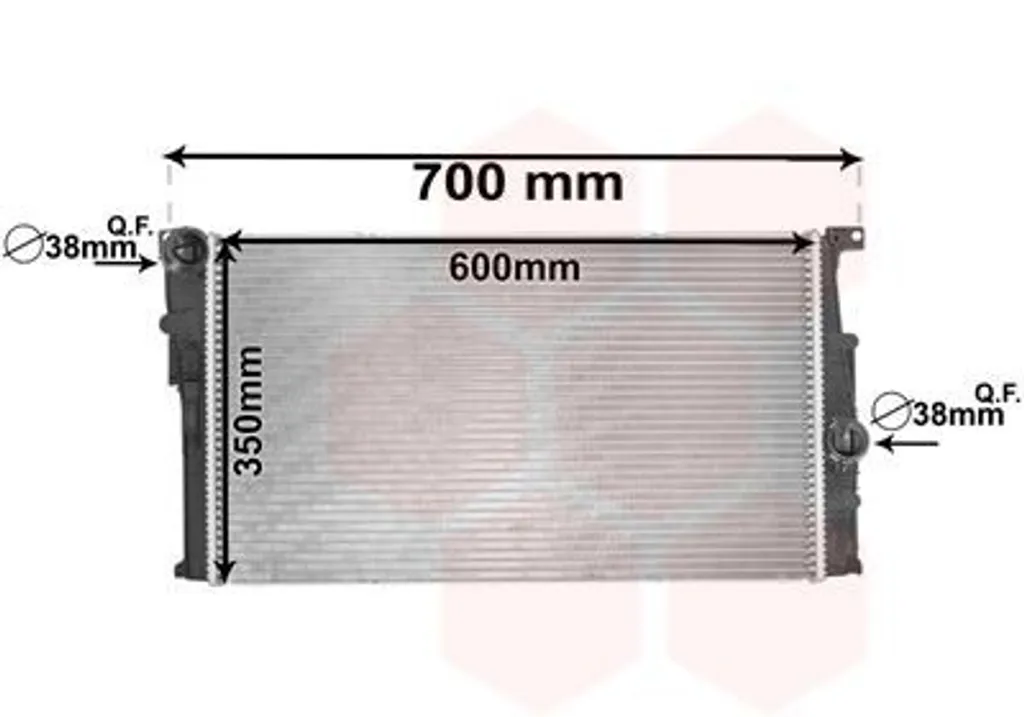 Radiateur VAN WEZEL 06002455 pour BMW 1 F20 et 3 GT F34 d'origine