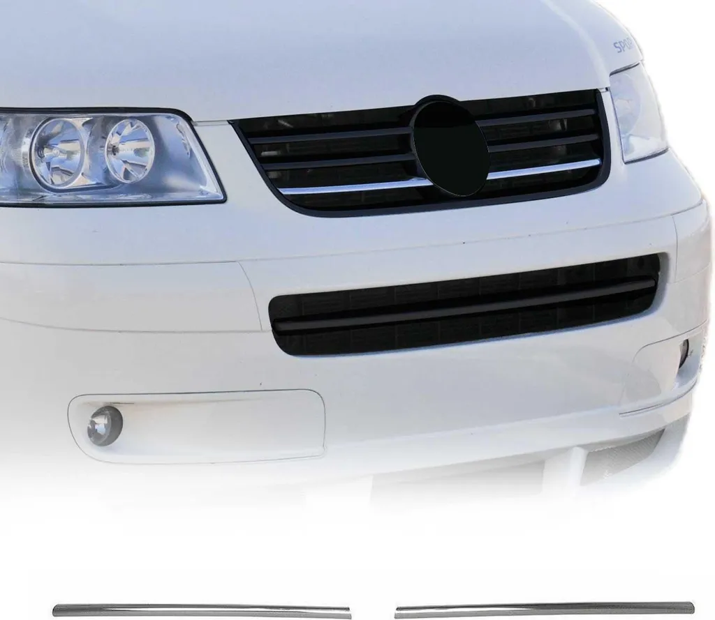 Cornice Griglia Radiatore per VW T5 2003-2010 Argento Cromo 2x