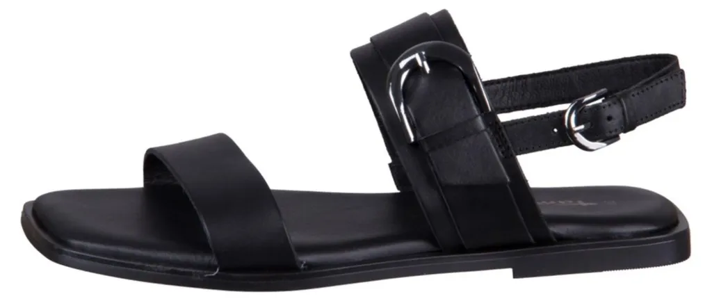 Tamaris 12810546001 - Sandales confort en cuir avec bride cheville