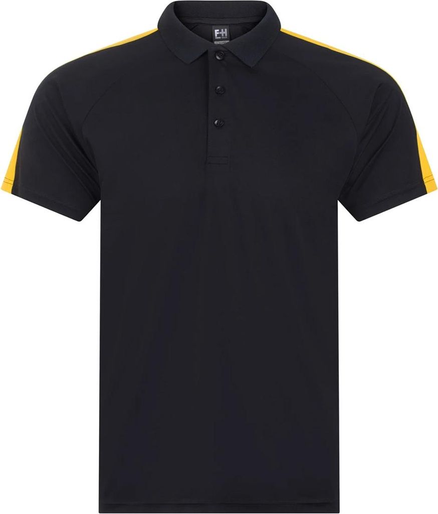 Finden & Hales - "Team" Poloshirt für Herren/Damen Unisex PC8116 (XL) (Schwarz/Gold)