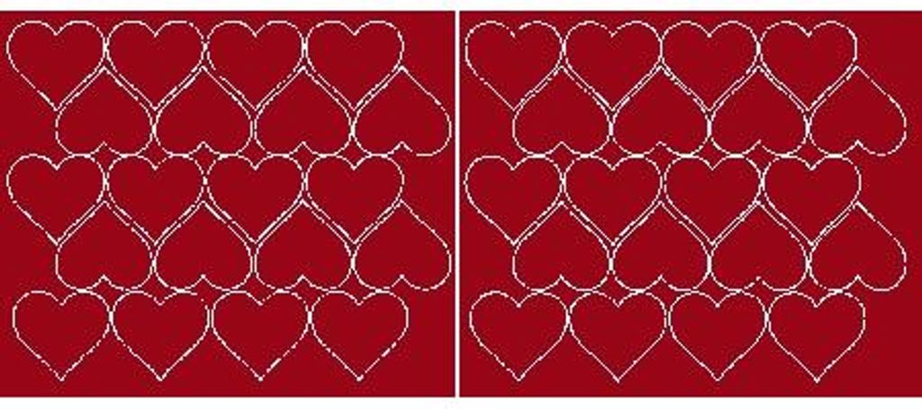 Valentinstag-Herzaufkleber, 5 cm, 40 Stück, dunkelrot glänzend