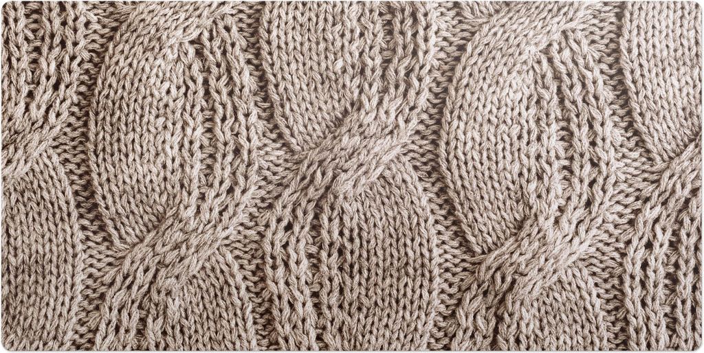 Geflochtenes Pullovermuster– Schreibtischunterlage – Schreibtisch Tischunterlage – 120x60 cm – Unterlage Groß Schreibtischmatte
