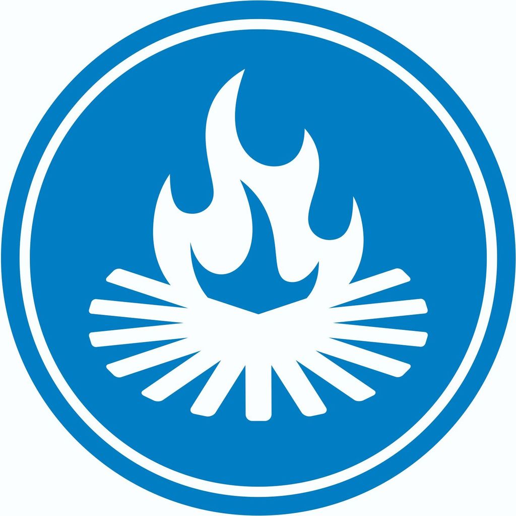 Lagerfeuerplatz Aufkleber Kreis Ø500mm