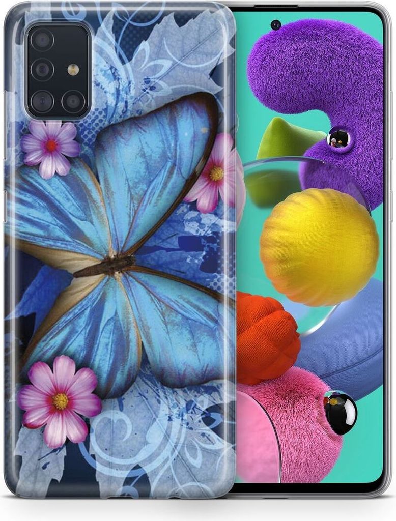 Handyhülle Schutzhülle für Google Pixel 3a XL Case Cover Tasche Bumper Etuis TPU, Modell:Google Pixel 3a XL, Motiv auswählen:Schmetterling Blau