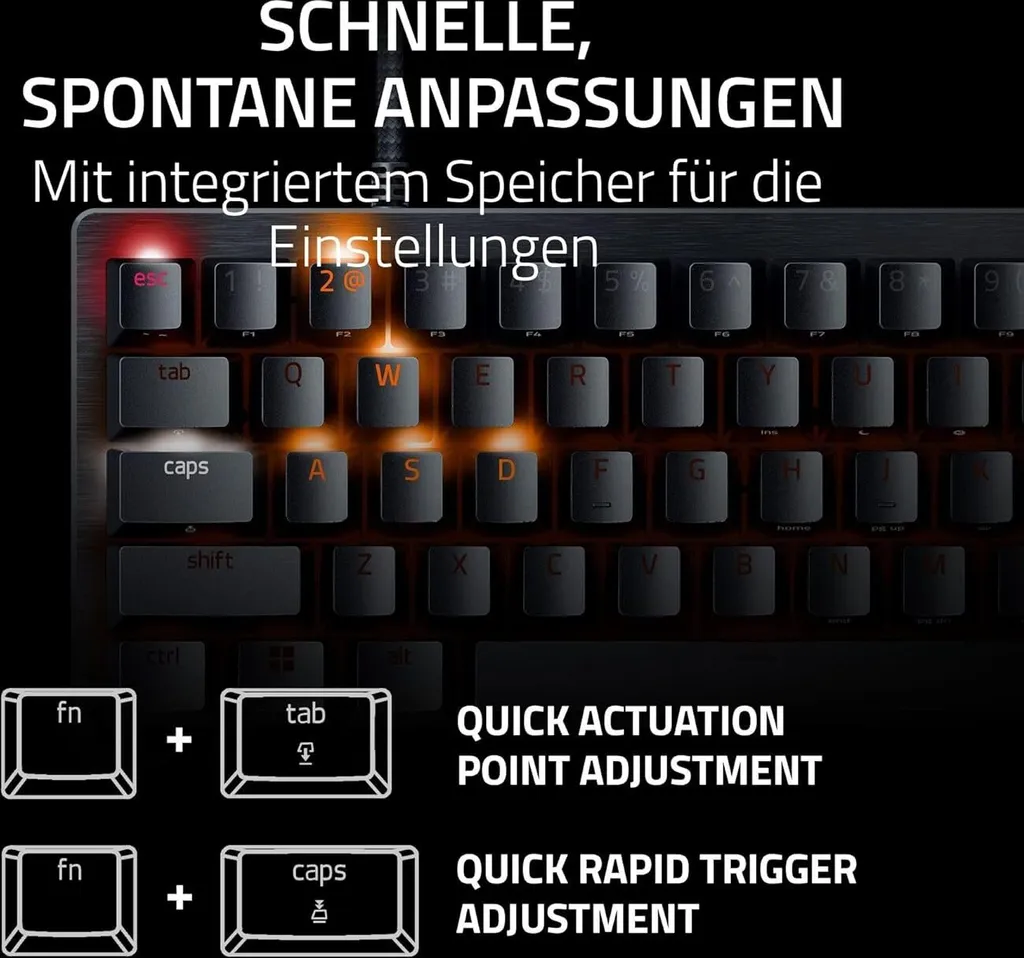Razer Huntsman Mini Analog : Switchs Optiques et Format 60% Noir - 16