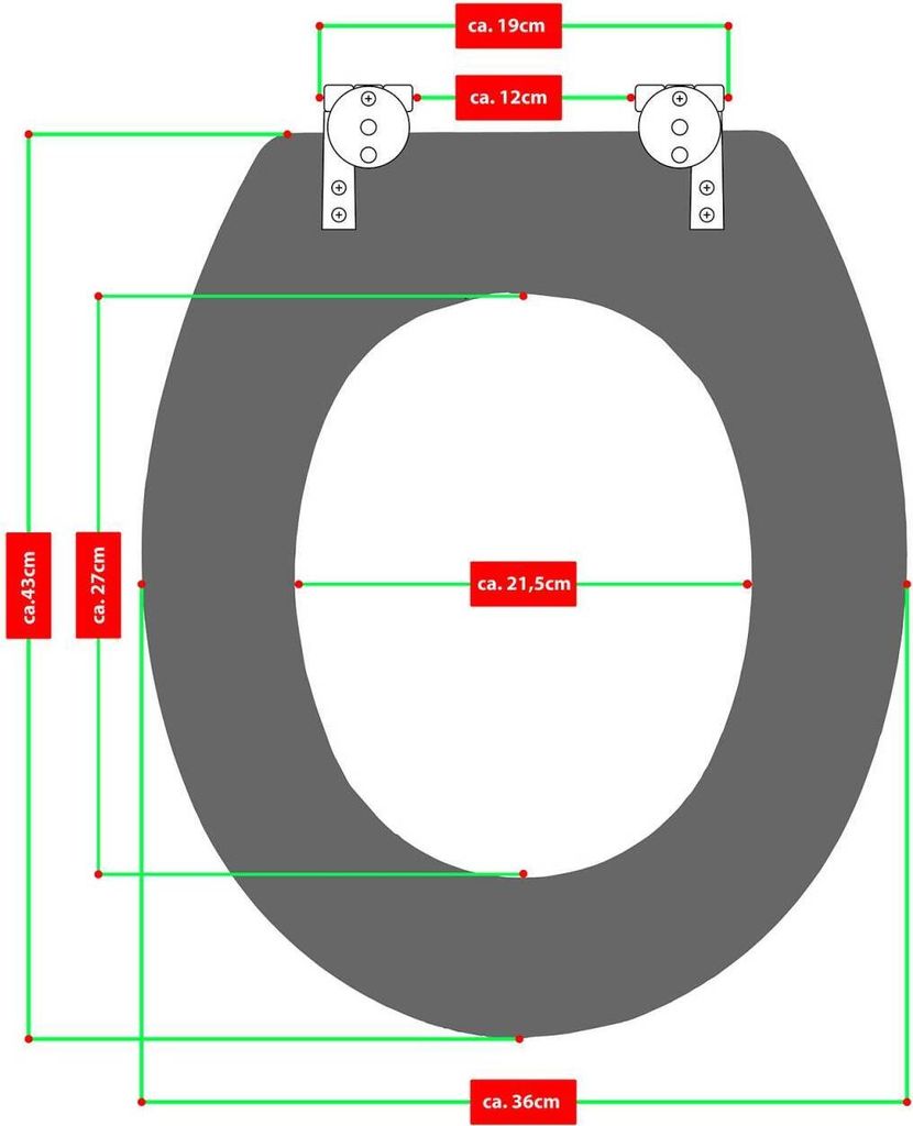 Grafner WC Sitz aus MDF stabile Qualität Star Produktbild 3