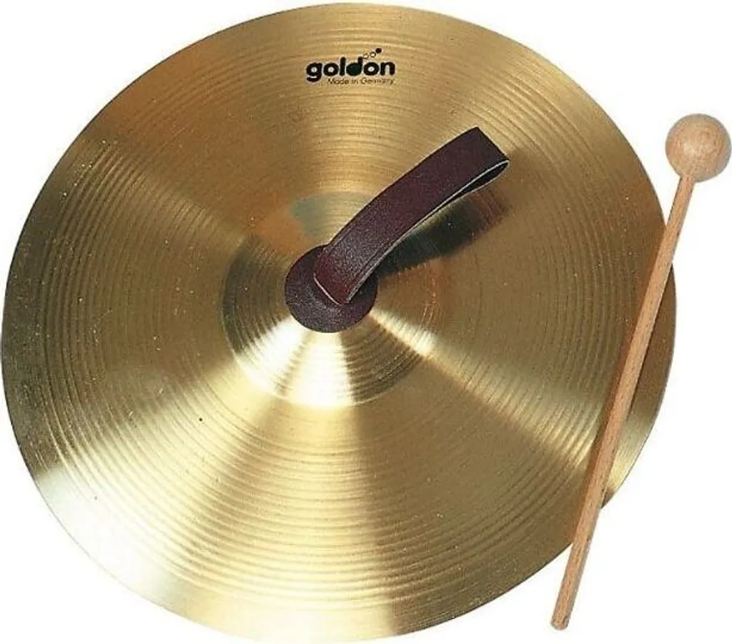 Cymbale à main en laiton 25cm avec son maillet pour les percussions