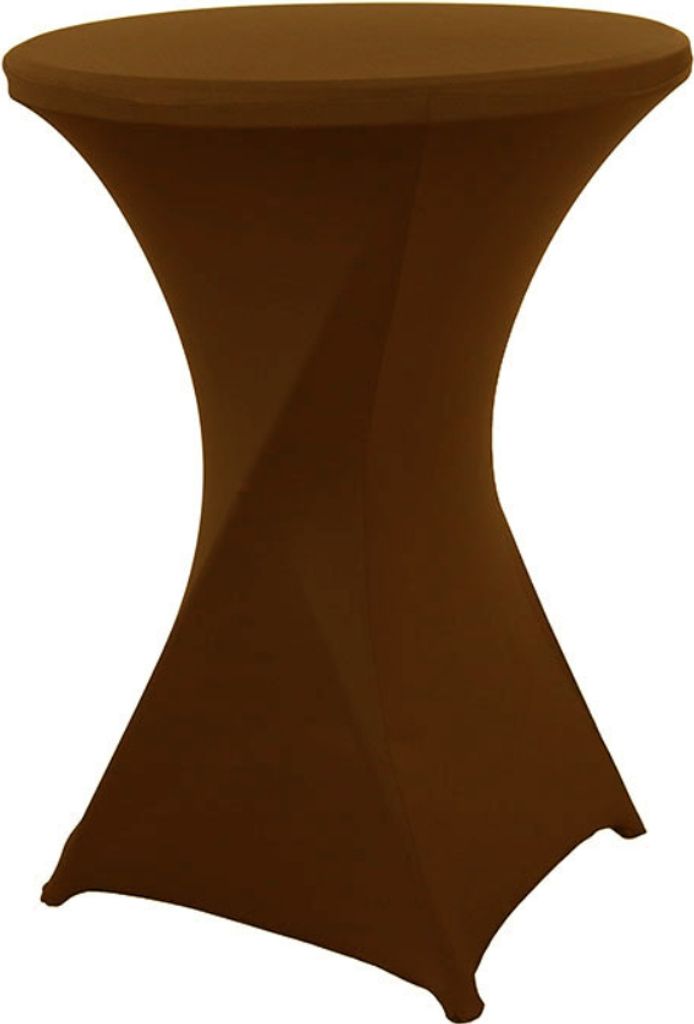 80x110cm Cocktailtischdecken Stretch-Elasthan-Cocktailtischabdeckung Stoff für Hochzeit, Bankett und Party (Kaffee)