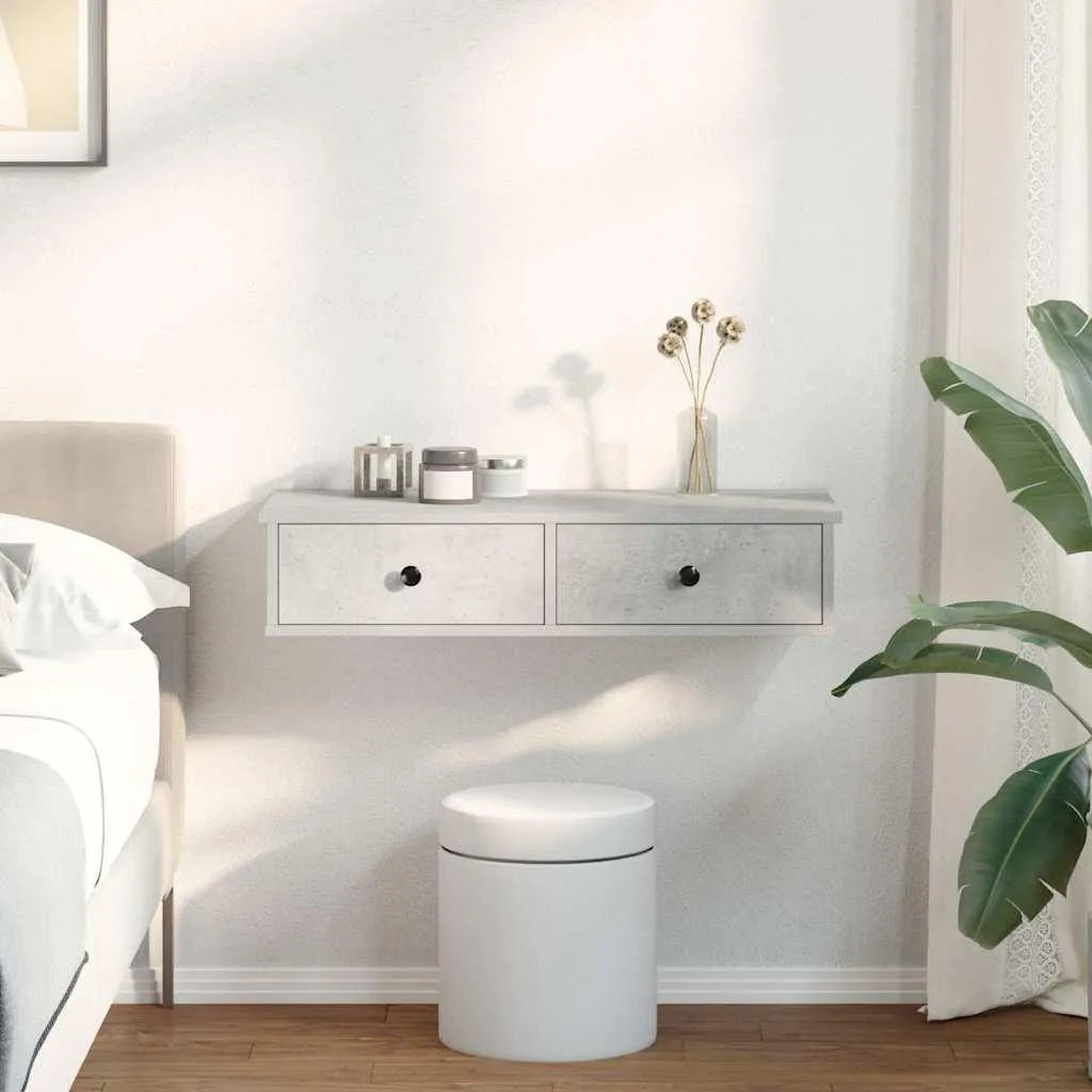 Étagère Murale Grise 80 cm : Rangez vos Affaires sans Encombrer