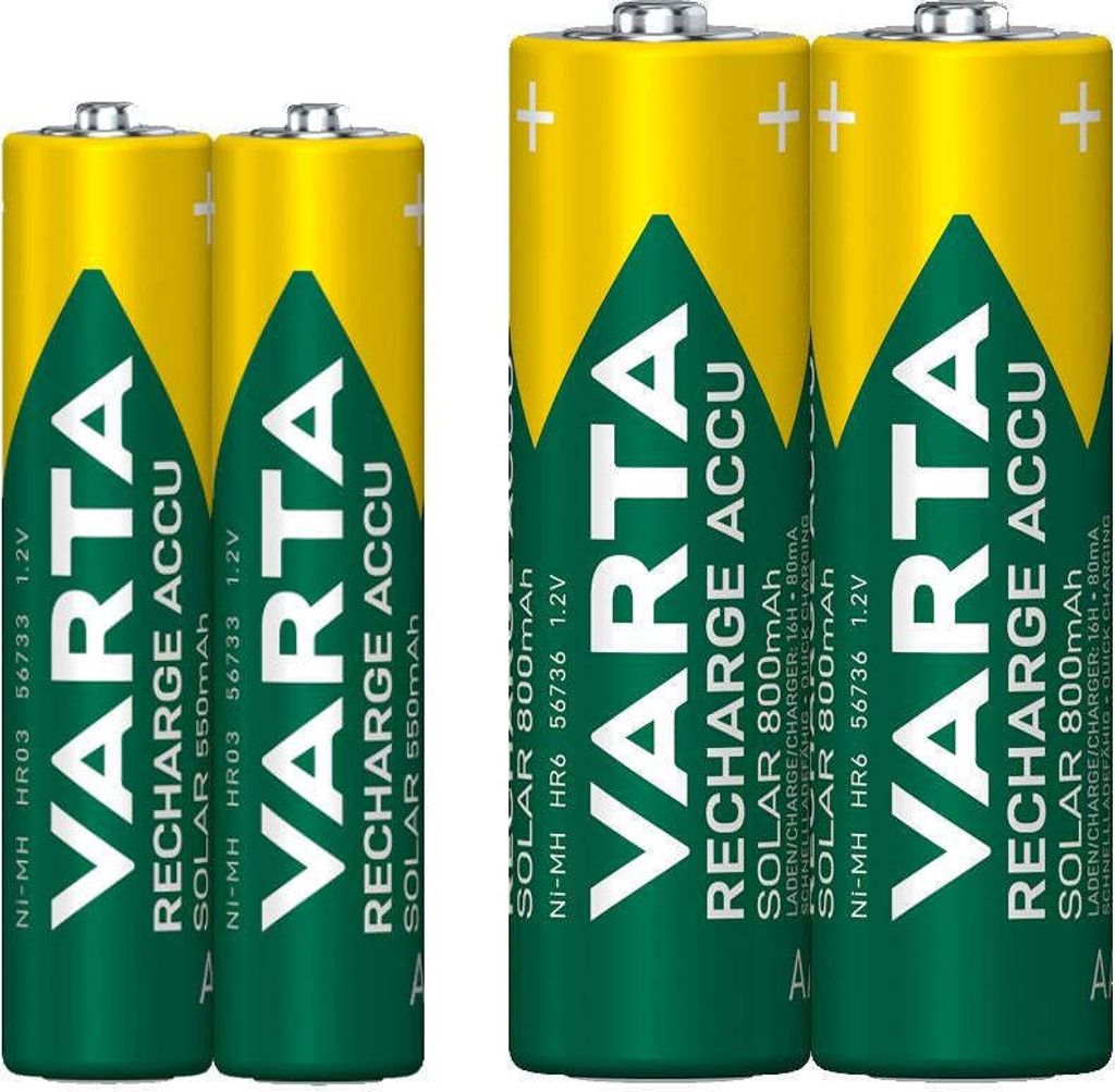 Varta Varta Longlife batteria solare 550 mA, 1,2V Micro Immagine del prodotto 