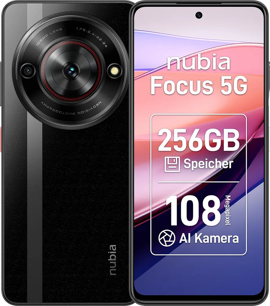 Smartphone Nubia Focus 2 5G 8GB 256GB Noir - Mobile Android Débloqué - 15