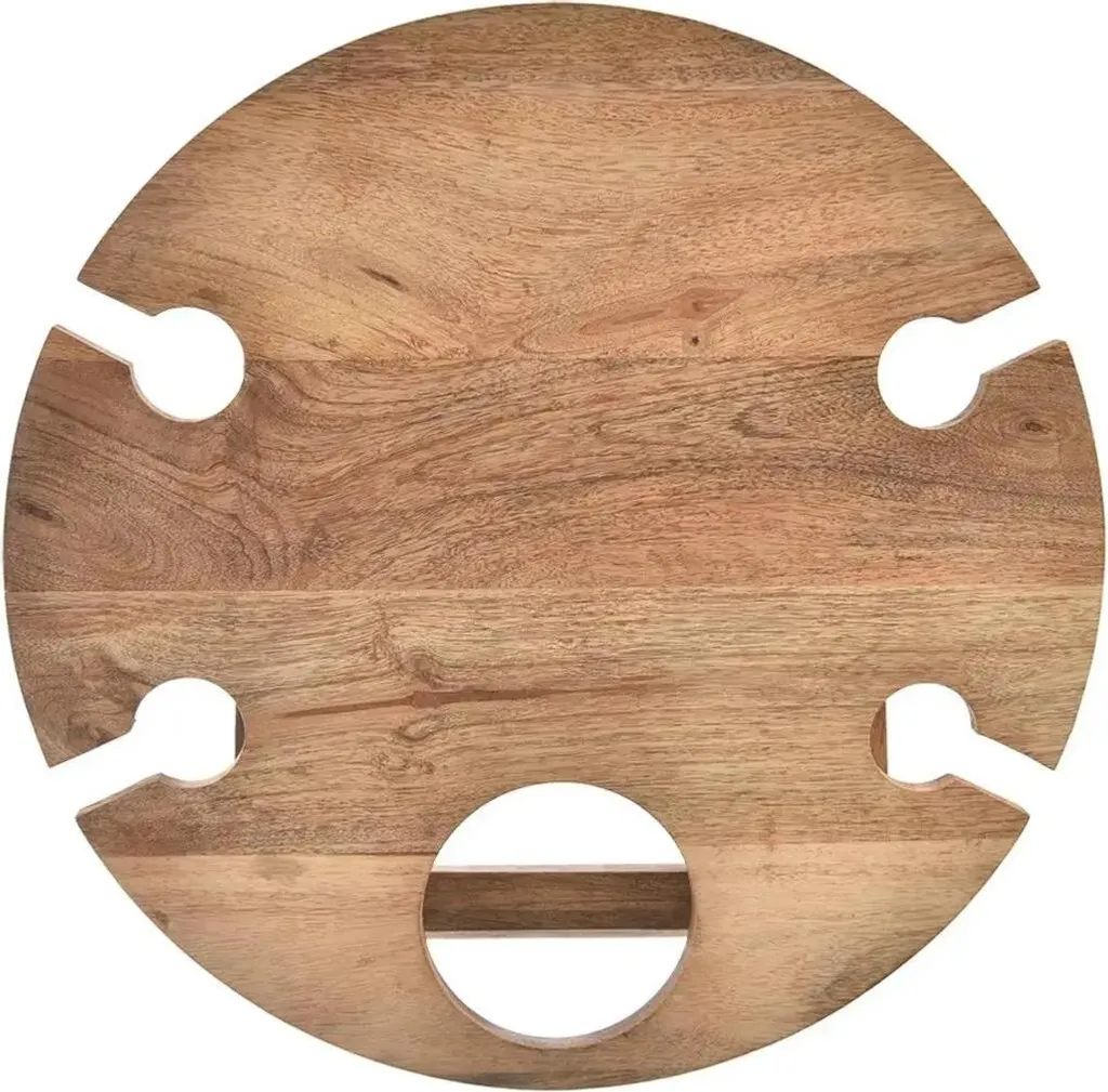 Petite table basse de jardin pliante MANGO en bois de manguier