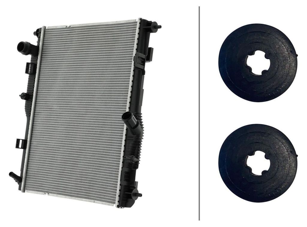 Kühler Motorkühlung Kühlrippen gelötet 545 x 385 mm HELLA für u.a. FORD FIESTA