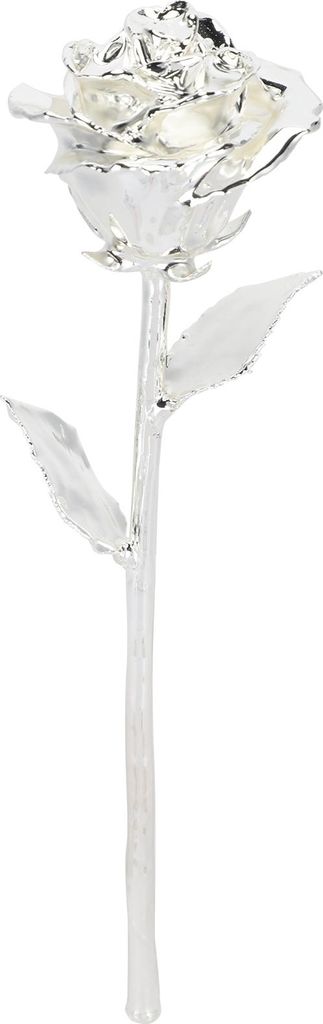 Langstielige Rose Geschenke getaucht 24K echte künstliche Blume mit Blatt Craft CollectionSilber