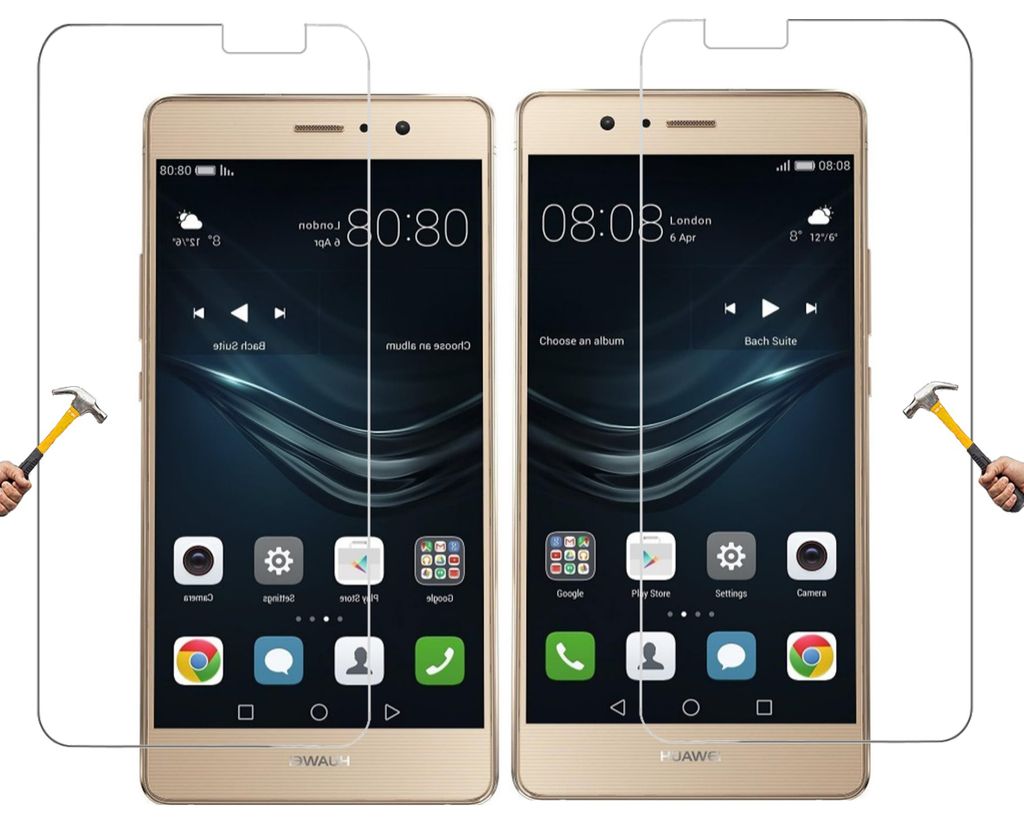 ino 2x Schutzglas kompatibel mit Huawei P9 lite Panzerglas Panzer DisplayschutzSchutz Glas Displayglas 9H