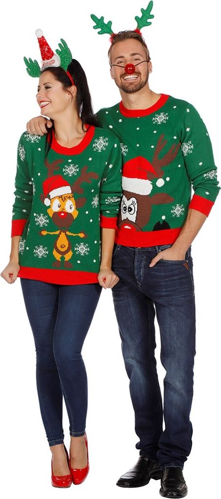 Wilbers Weihnachtspullover Rentier grün S - XXL  Produktbild 5