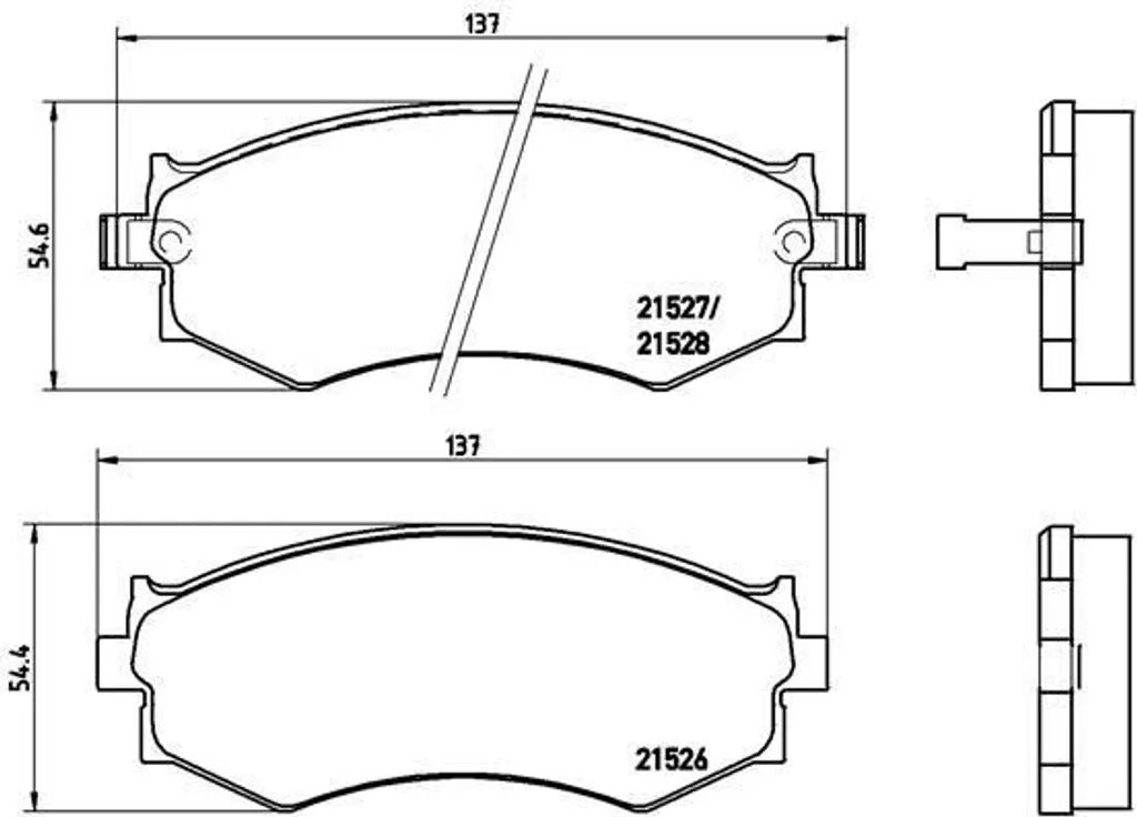 Plaquettes de frein Brembo P 30 002 pour Nissan Primera W10 OE 5810133A00