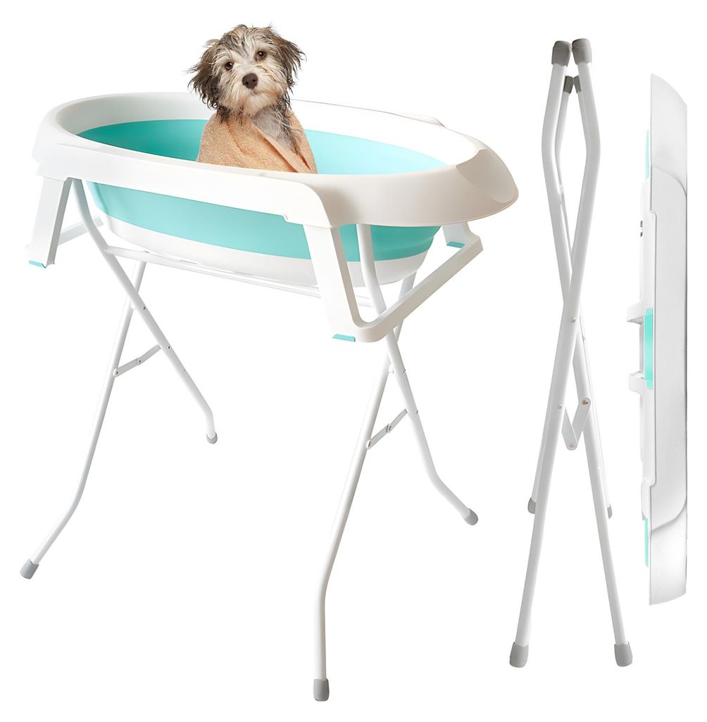 2-in-1 Hundebadewanne und Hundewaschstation, faltbare Produktbild 