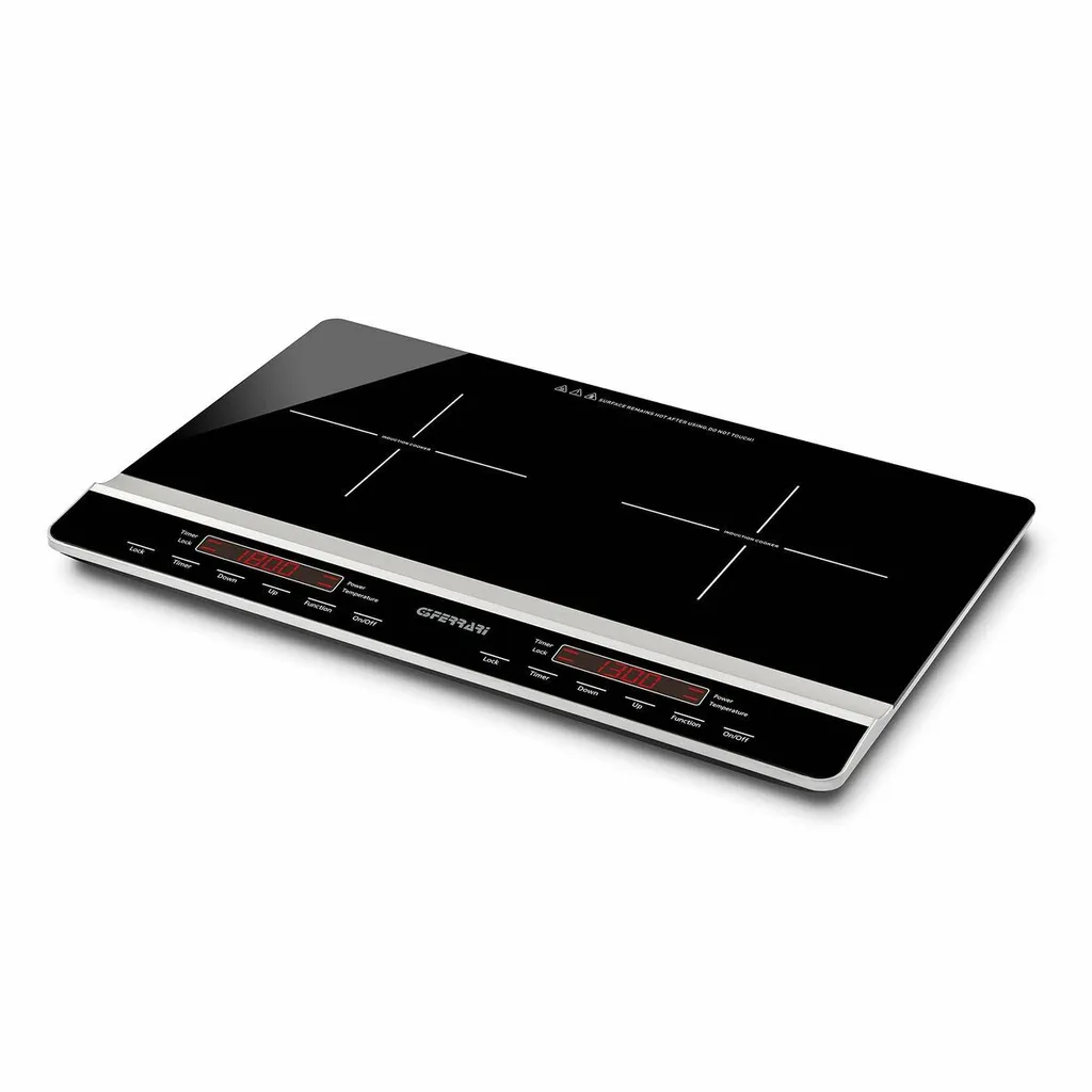 Table à induction 2 foyers G3 Ferrari Dinamiko Duo Noir 56 x 31 cm