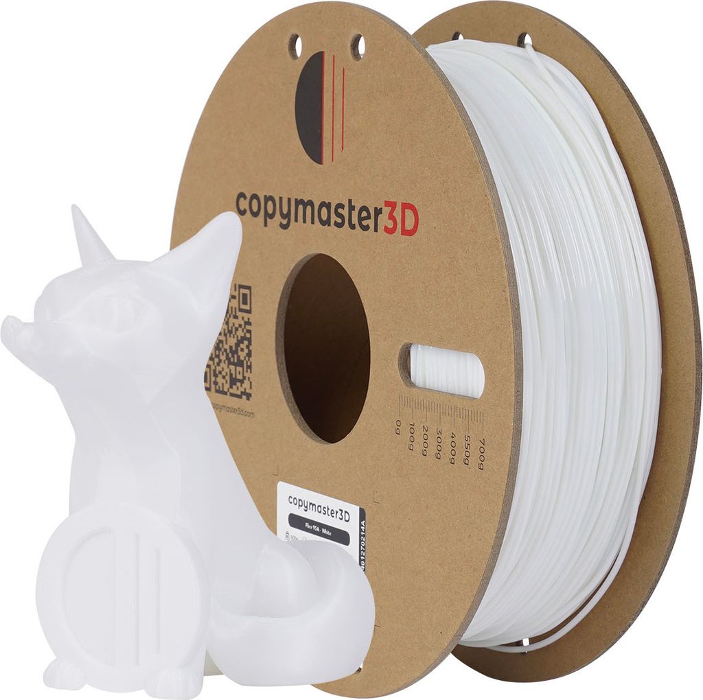 Copymaster3D Flex 95A -filamentti 3D -tulostimeen, 1.75 mm, valkoinen