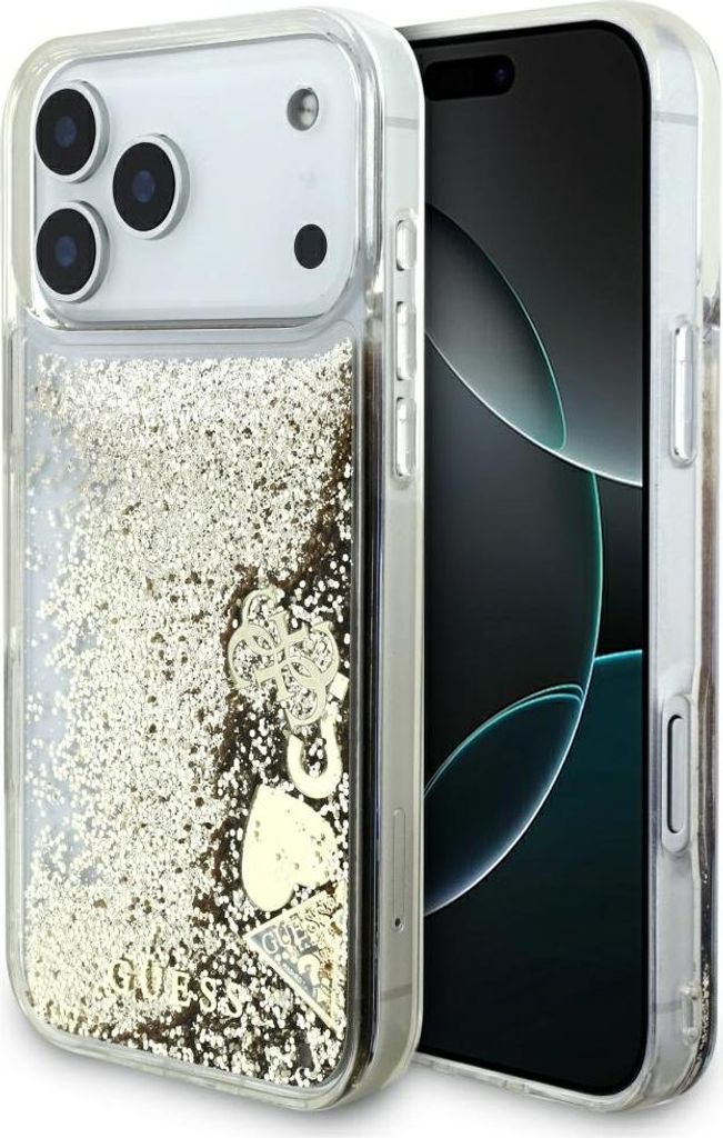 Etui Guess Liq. Glitter 4 Charms Do Iphone 17 Pro Max Złoty