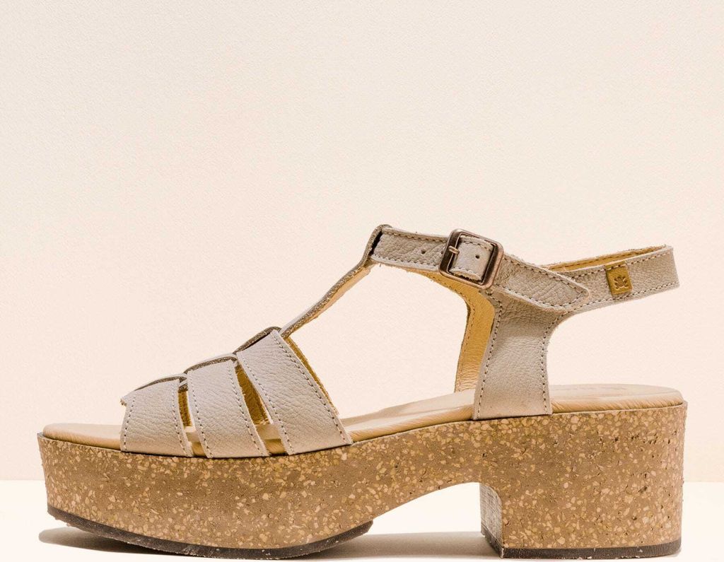 El Naturalista Sandalen mit hohem Absatz Damen N5890 PLEASANT PIEDRA /ARBEQUINA Farbe Grau