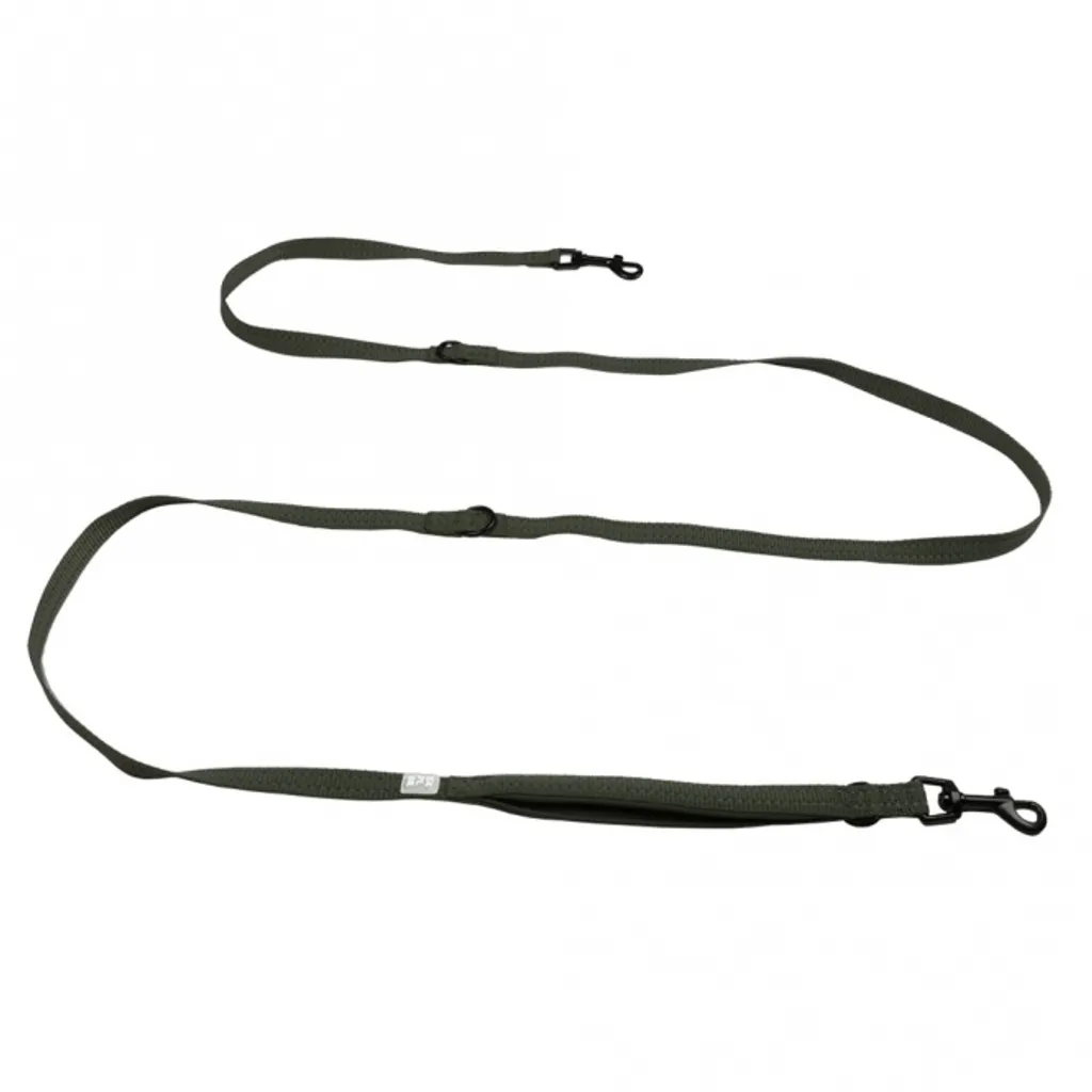 Laisse longue de dressage Duvoplus EXPLOR noire pour randonnée et ville