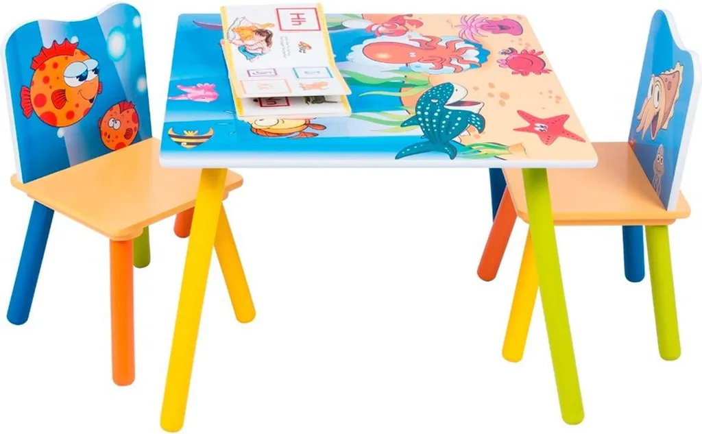 Offerta Set Tavolo e Sedie Happyment Motivo Pesce - Compra Ora