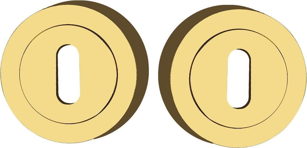 Rundes Schild Rosettenschlüssel Gold Elika