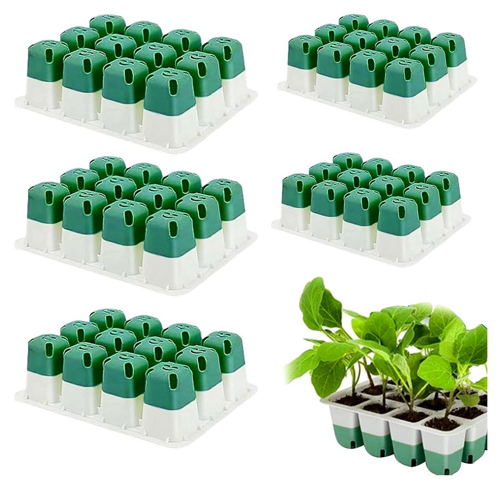 Pflanzenstifte und Sämlingstabletts, 5X Pflanzkeimtabletts | Silikonpropagatorzubehör für Garten, Innenräume und Gewächshäuser