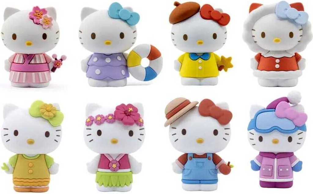Set Hello Kitty Sanrio 12 Figurines : Collection Complète avec Support