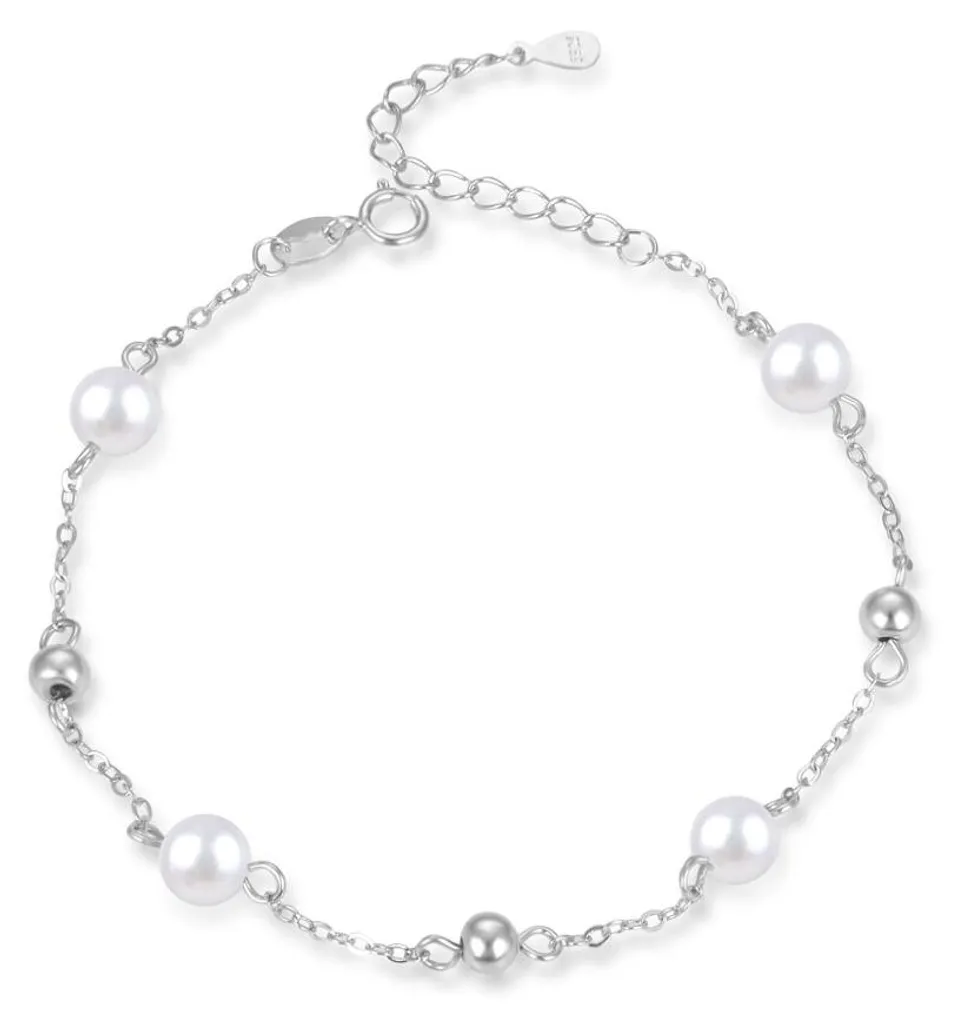 Bracelet perles de culture et argent 925 - Bijouterie fine AGB759