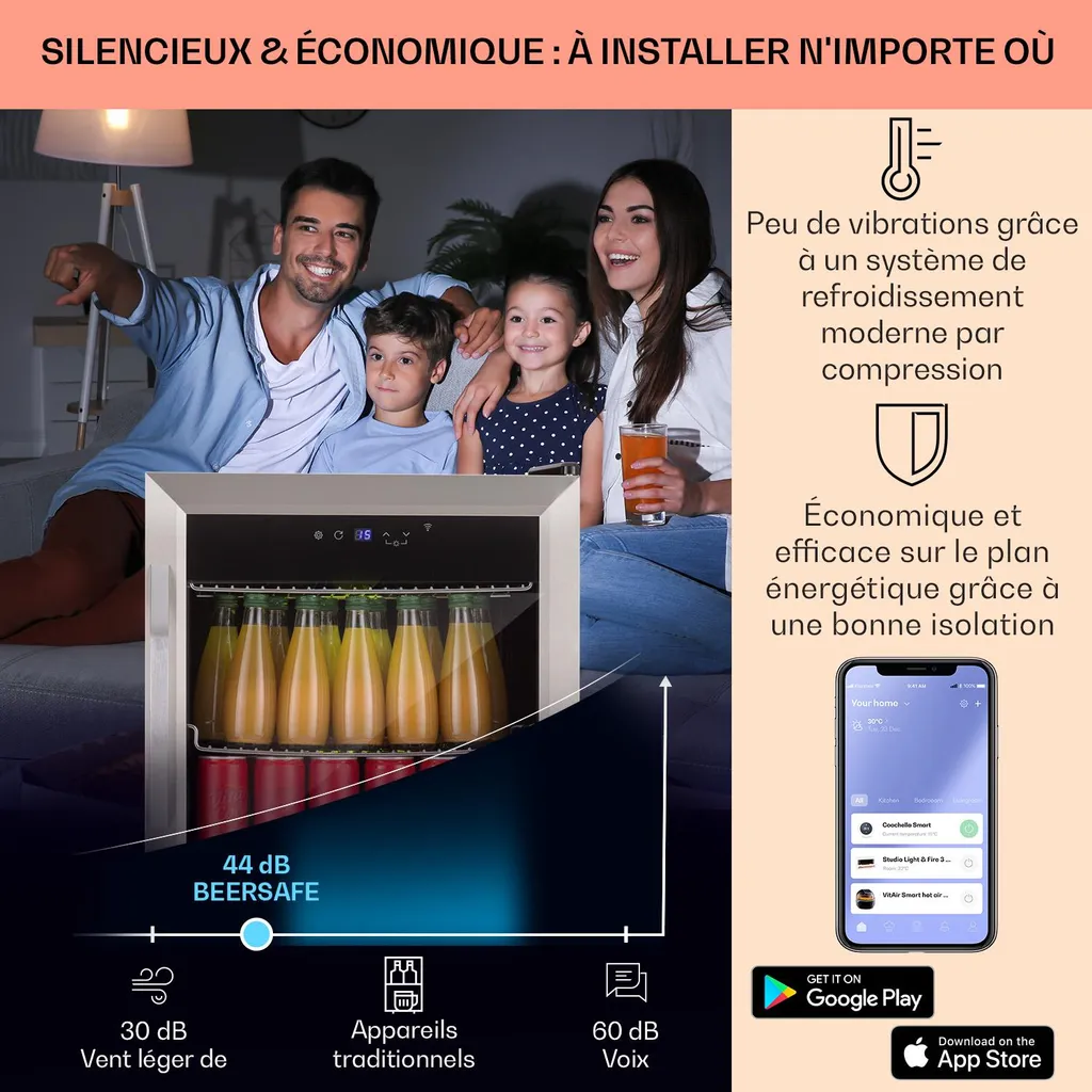 Frigo de Camping et Mini Bar 50L - Réfrigérateur Portable pour Boissons - 3